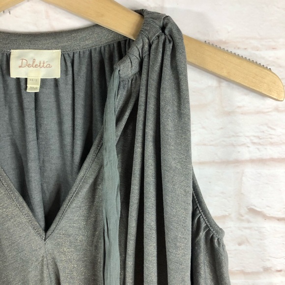 Anthro Deletta Tulay Draped Cold Shoulder Top - Picture 5 of 9